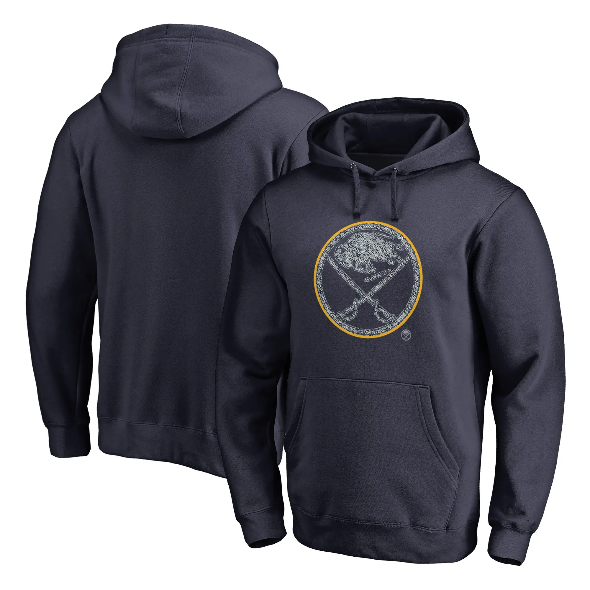 Men's Buffalo Sabres Navy Static Logo Pullover Hoodie