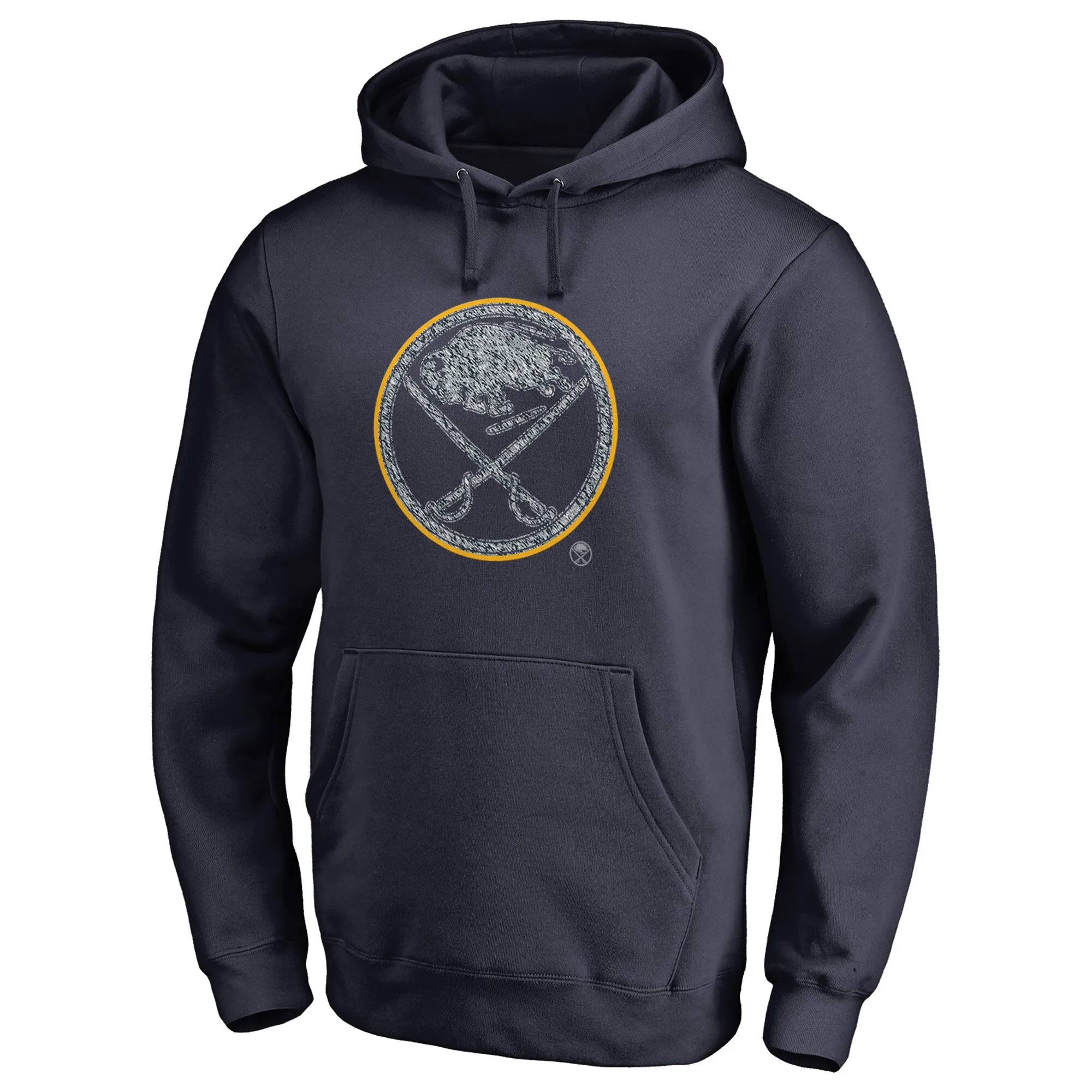 Men's Buffalo Sabres Navy Static Logo Pullover Hoodie