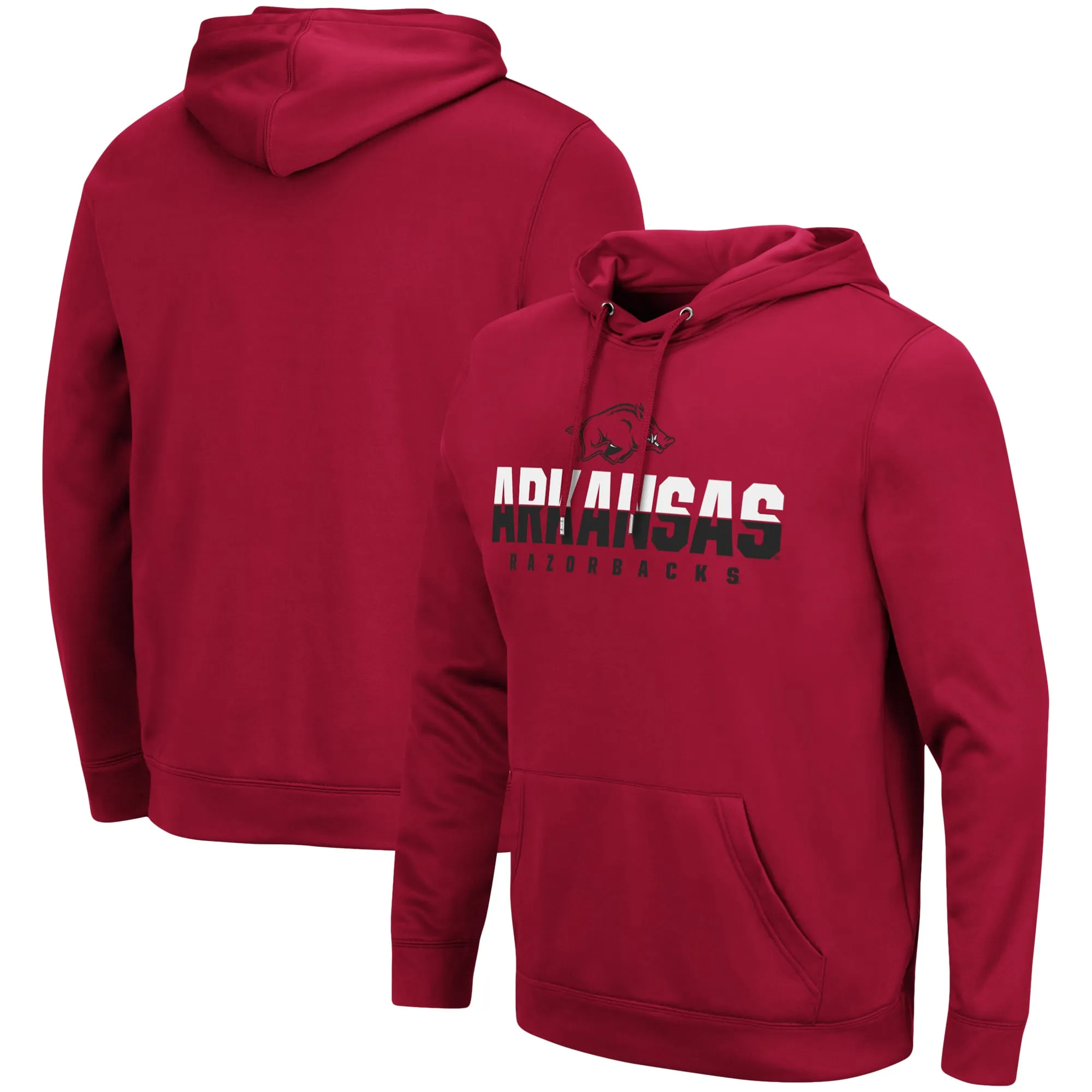 Men's Colosseum Cardinal Arkansas Razorbacks Lantern Pullover Hoodie