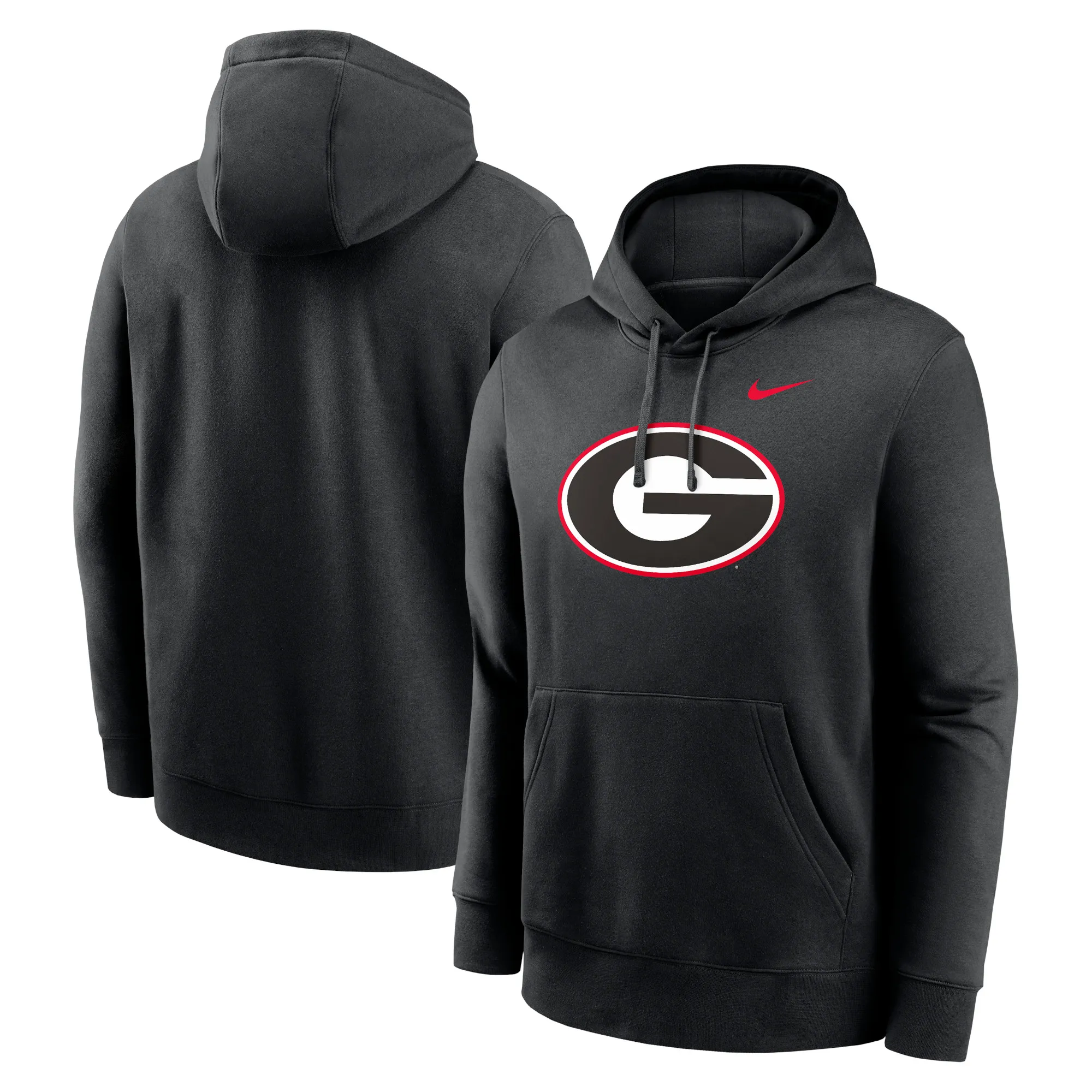 Men's Nike Black Georgia Bulldogs Primetime Evergreen Club Fleece Pullover Hoodie