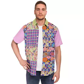 Mercury Retrograde Patchwork Plaid Button Down Shirt