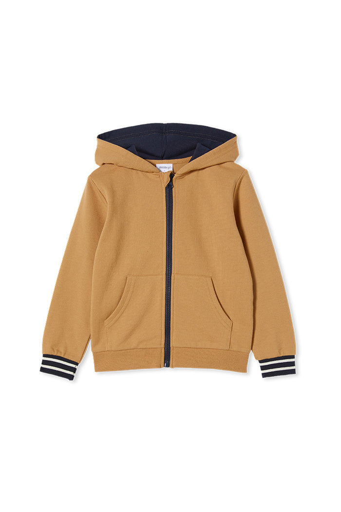 Milky Hooded Zip Thru - Sand