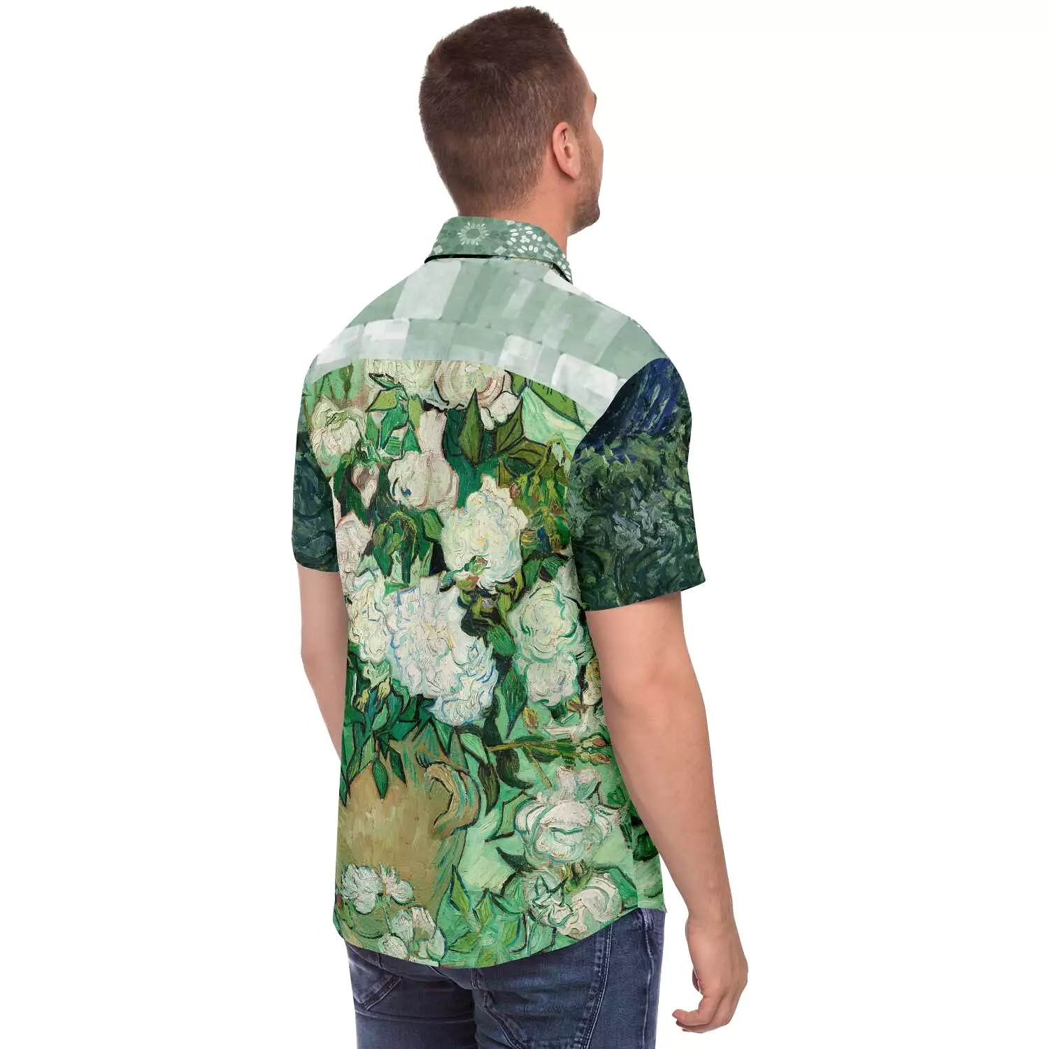 Morning Glory Short Sleeve Button Down Shirt