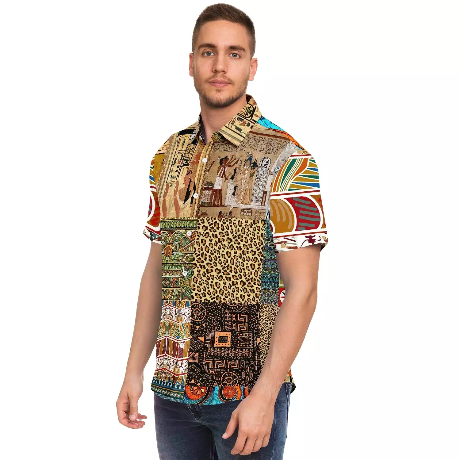 Mother Lode African Print Button Down Shirt