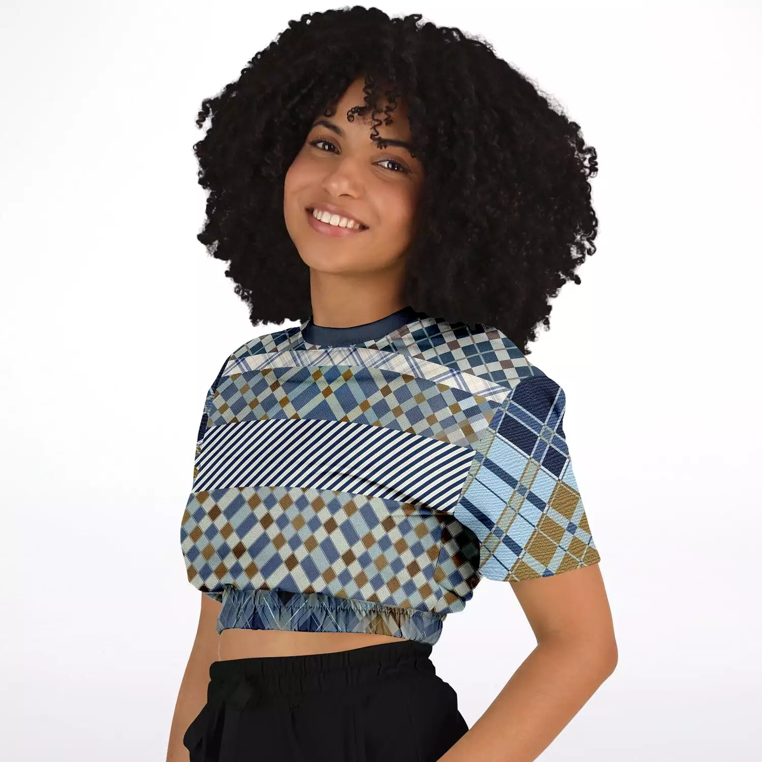 Nassau Short Sleeve Cropped Eco-Poly Sweater