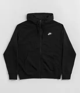 Nike Club Full-Zip Hoodie - Black / Black / White