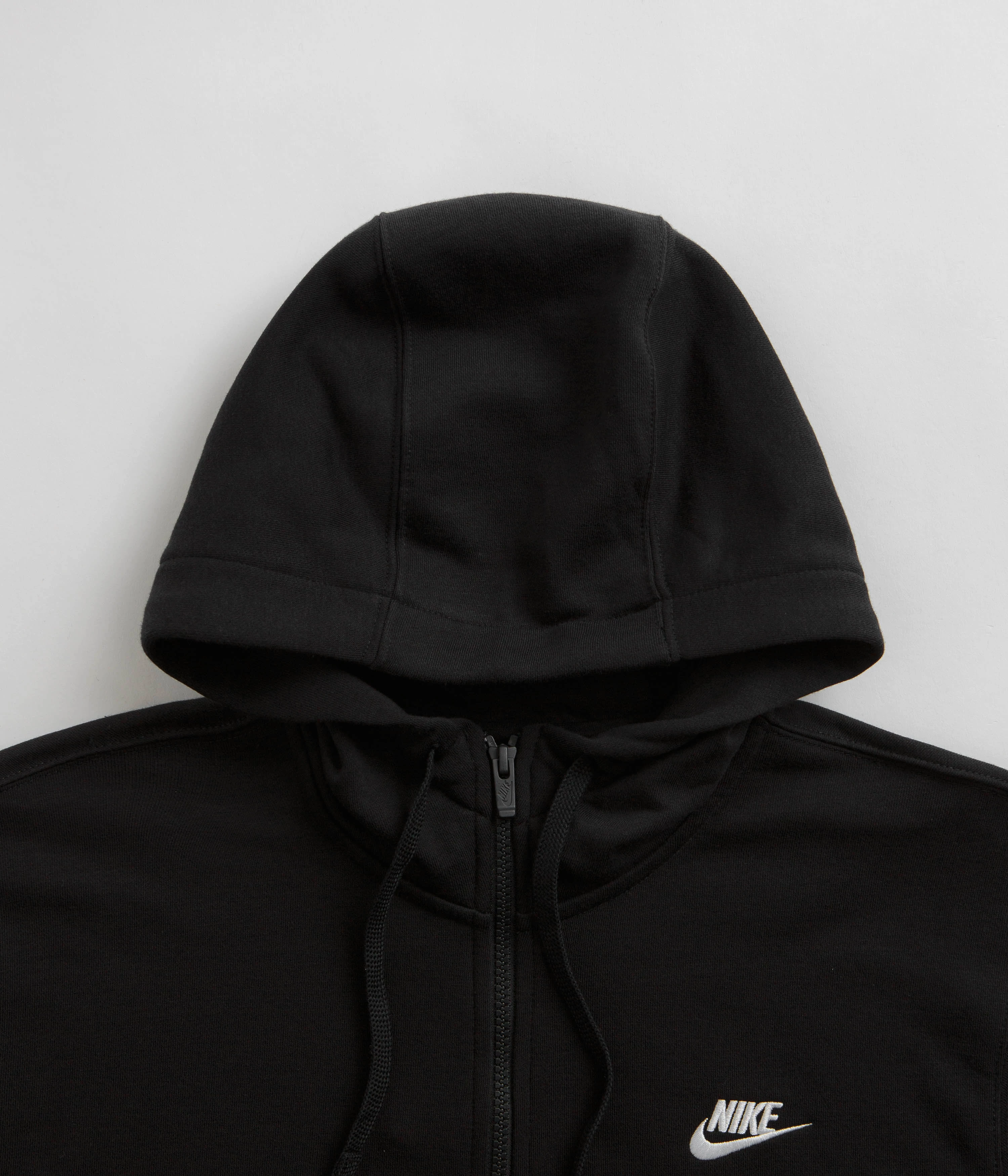 Nike Club Full-Zip Hoodie - Black / Black / White