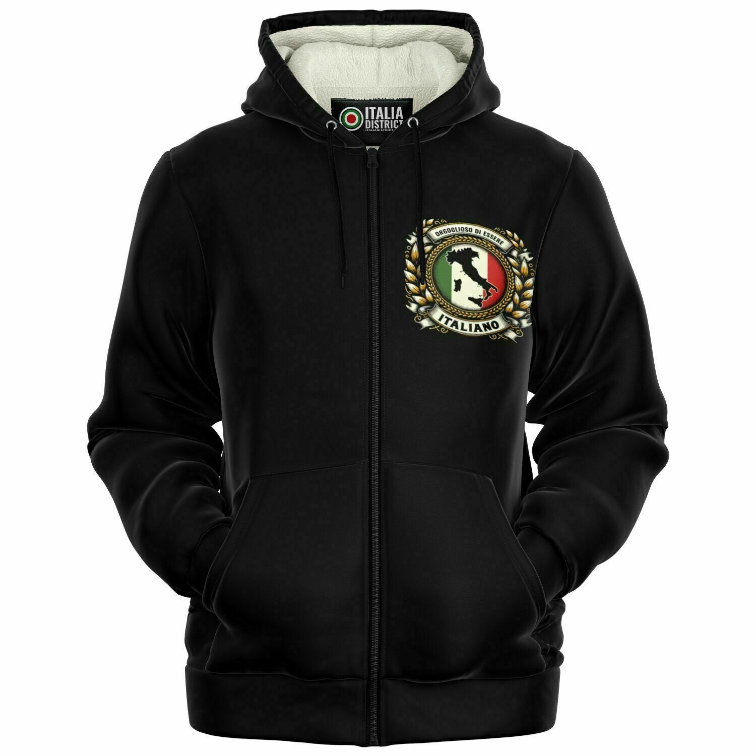 Orgoglioso di Essere Italiano - Microfleece Zip-Up Hoodie