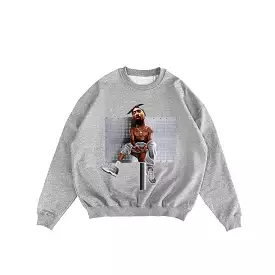 Pac Cool Grey 11's Tee White Crewneck Sweater