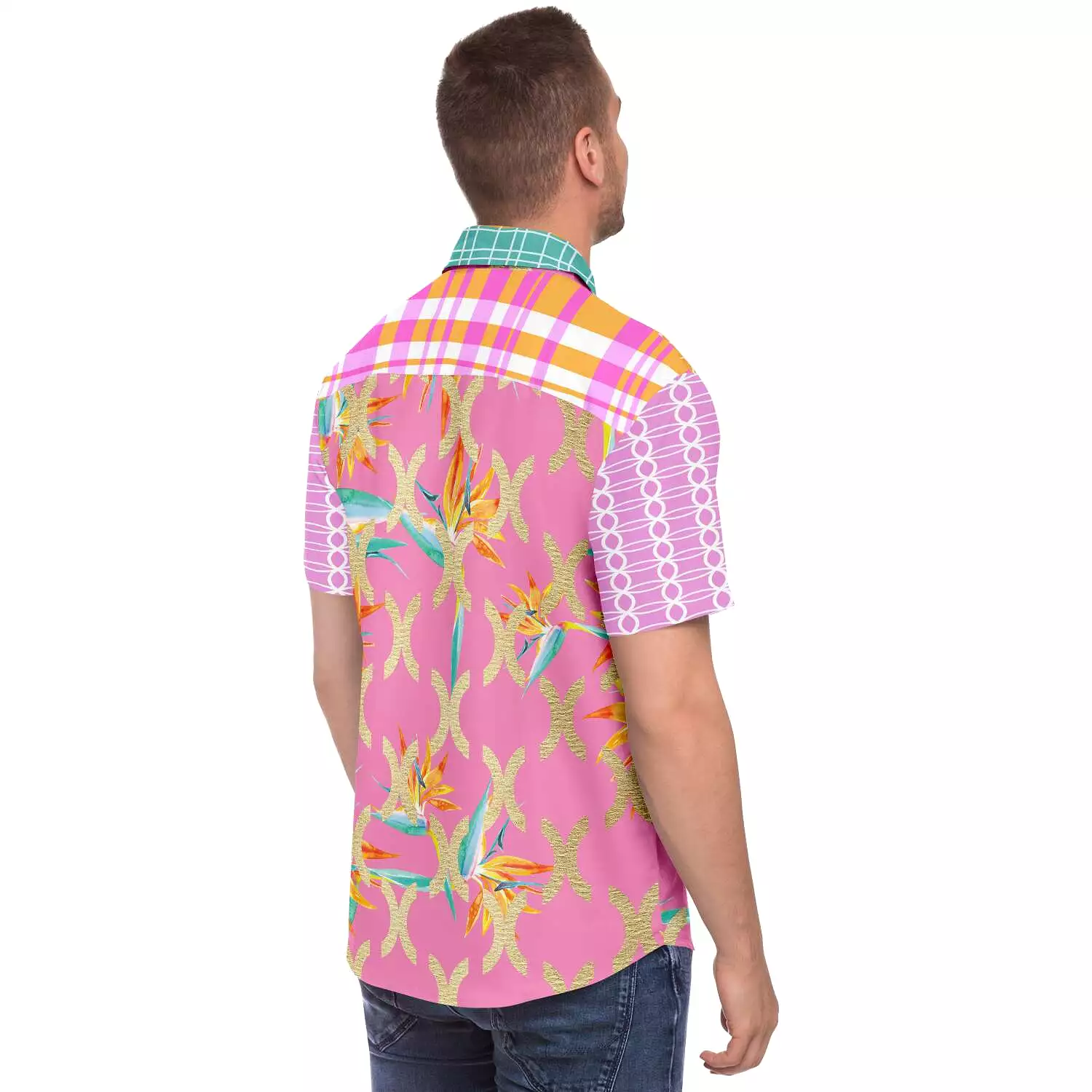 Pink Passion Short Sleeve Button Down Shirt