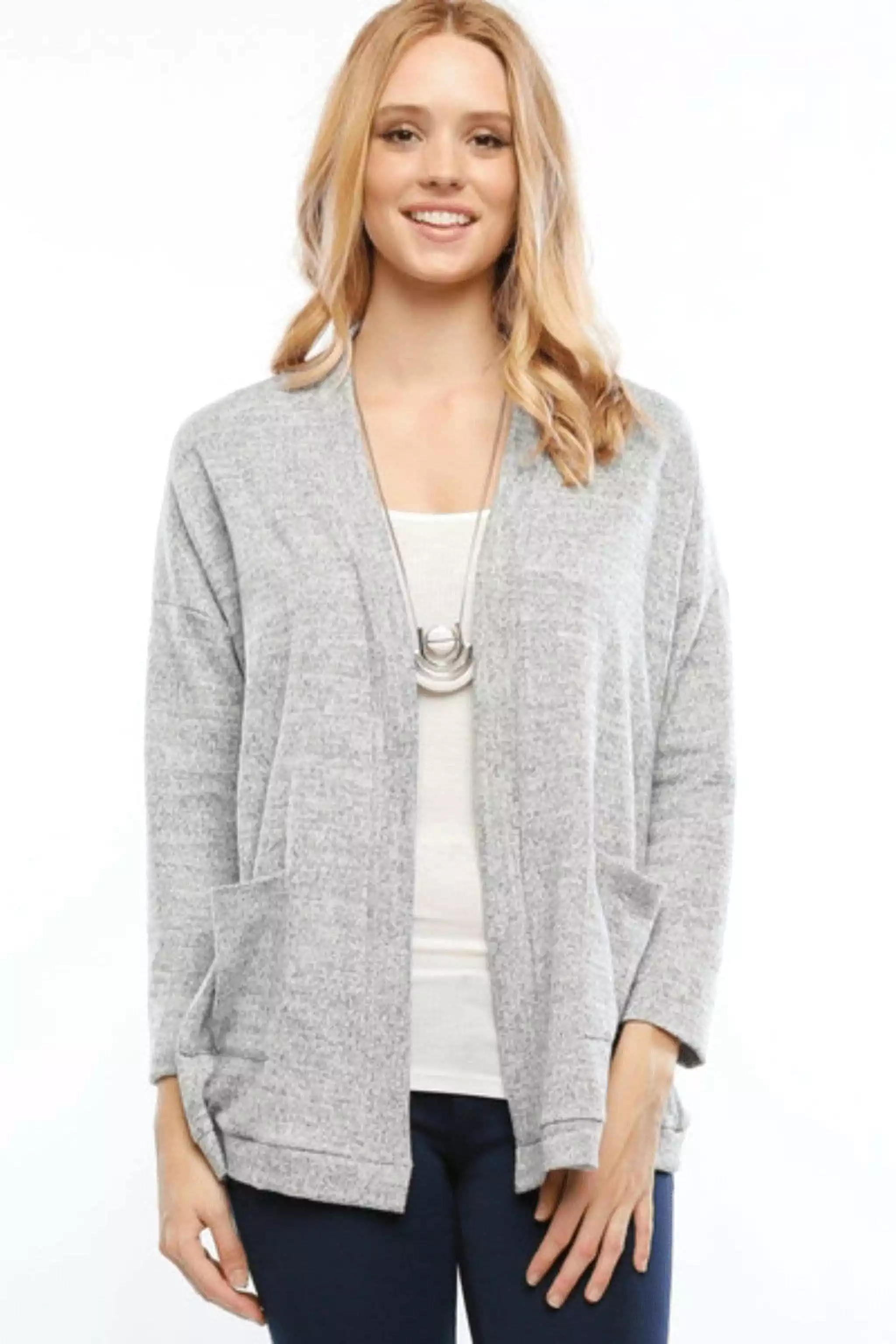 Princess Notched Brushed cardigan