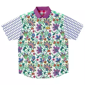 Purple Majesty Short Sleeve Button Down Shirt