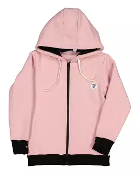 Rad Tribe Zip Hood in Salmon Pink