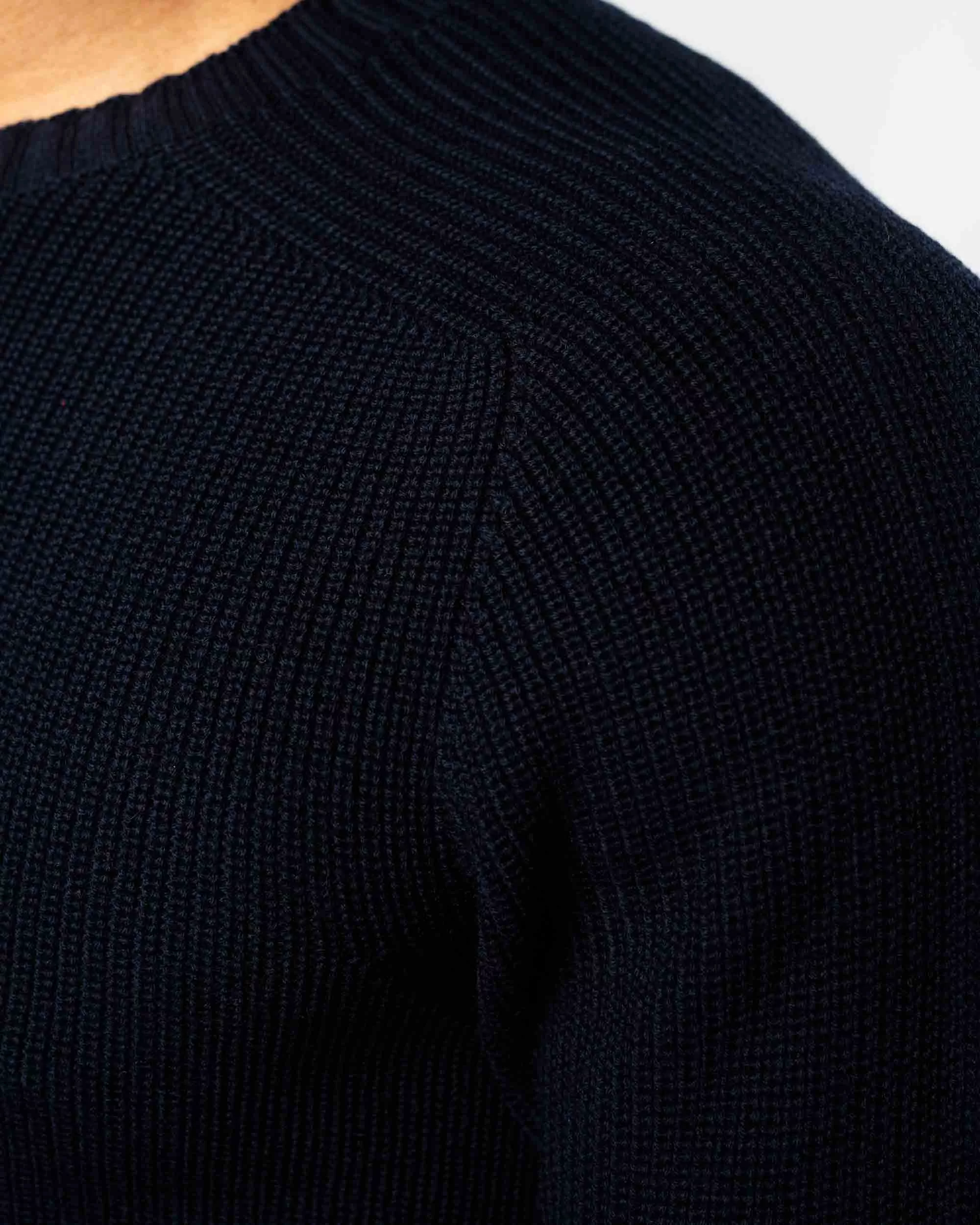 Rain Wool Ribbed Crewneck Sweater