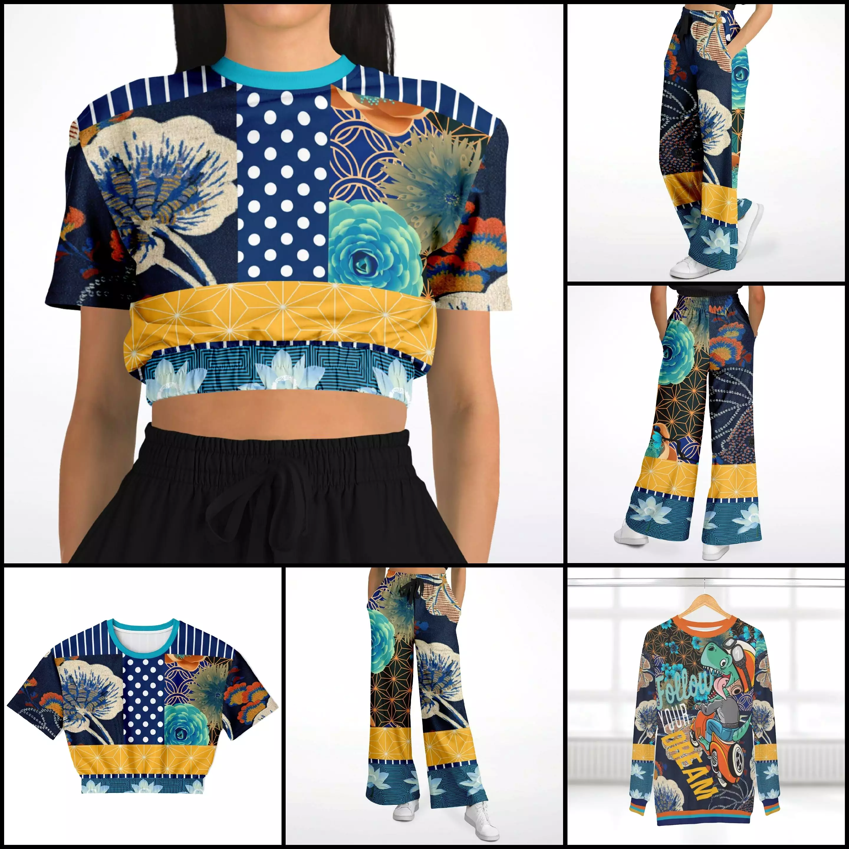 Remembering Divinity Short Sleeve Cropped Eco-Poly Sweater