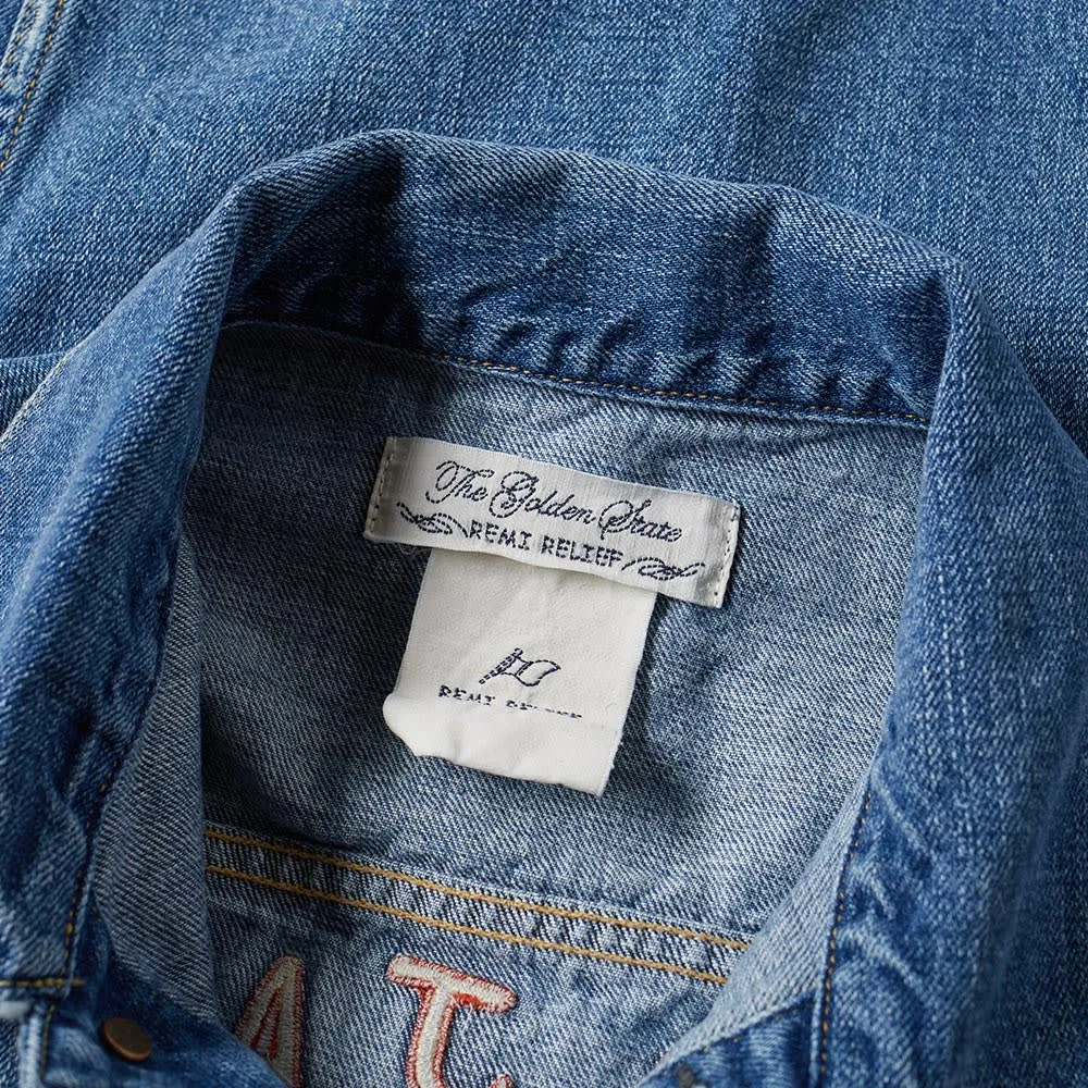 Remi Relief Souvenir Denim JacketUsed Blue