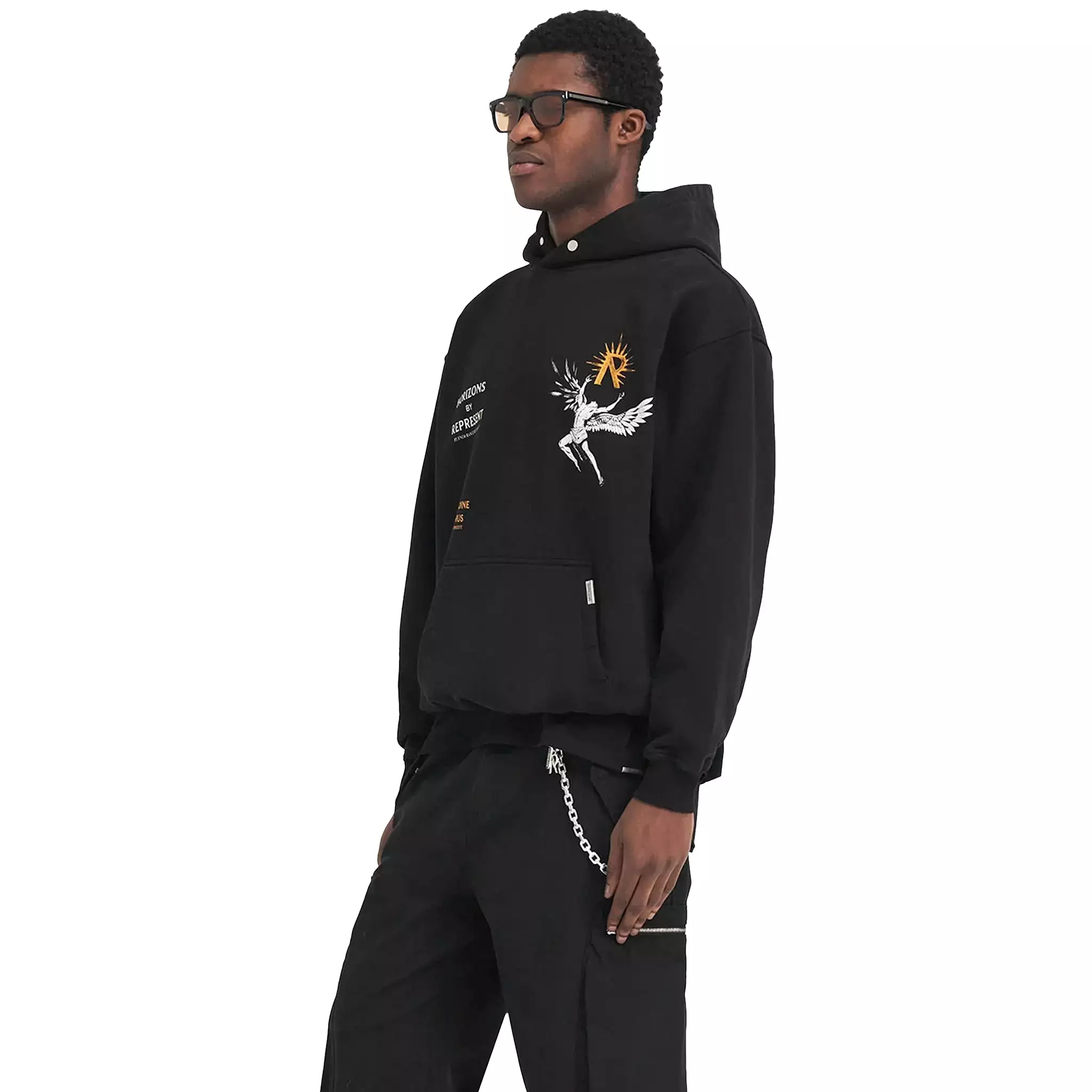 Represent Icarus Jet Black Hoodie