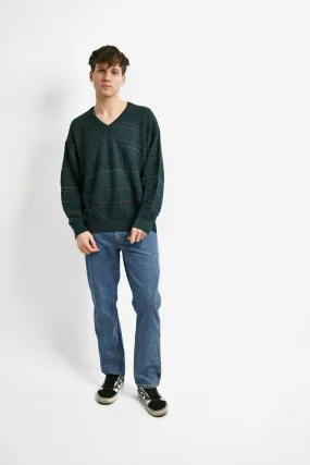 Retro sweater mens green