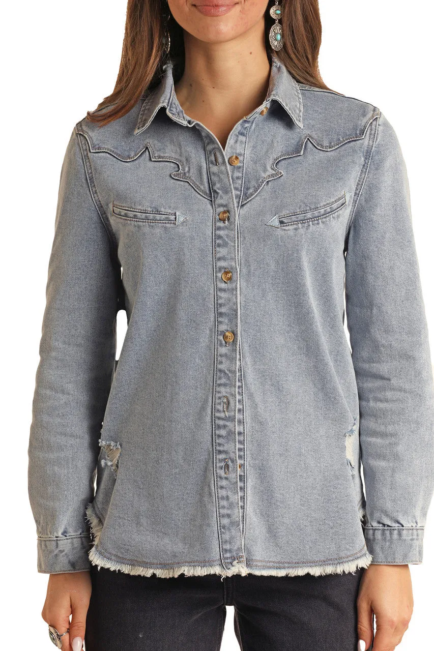 Rock&Roll Light Wash Denim Shirt