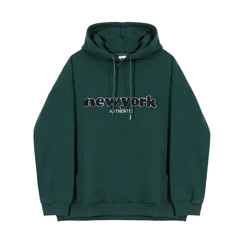 RT No. 5567 LETTERED NEW YORK PULLOVER HOODIE