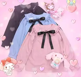 Sanrio character shirt blouse doll collar mymelody kuromi cinnamoroll