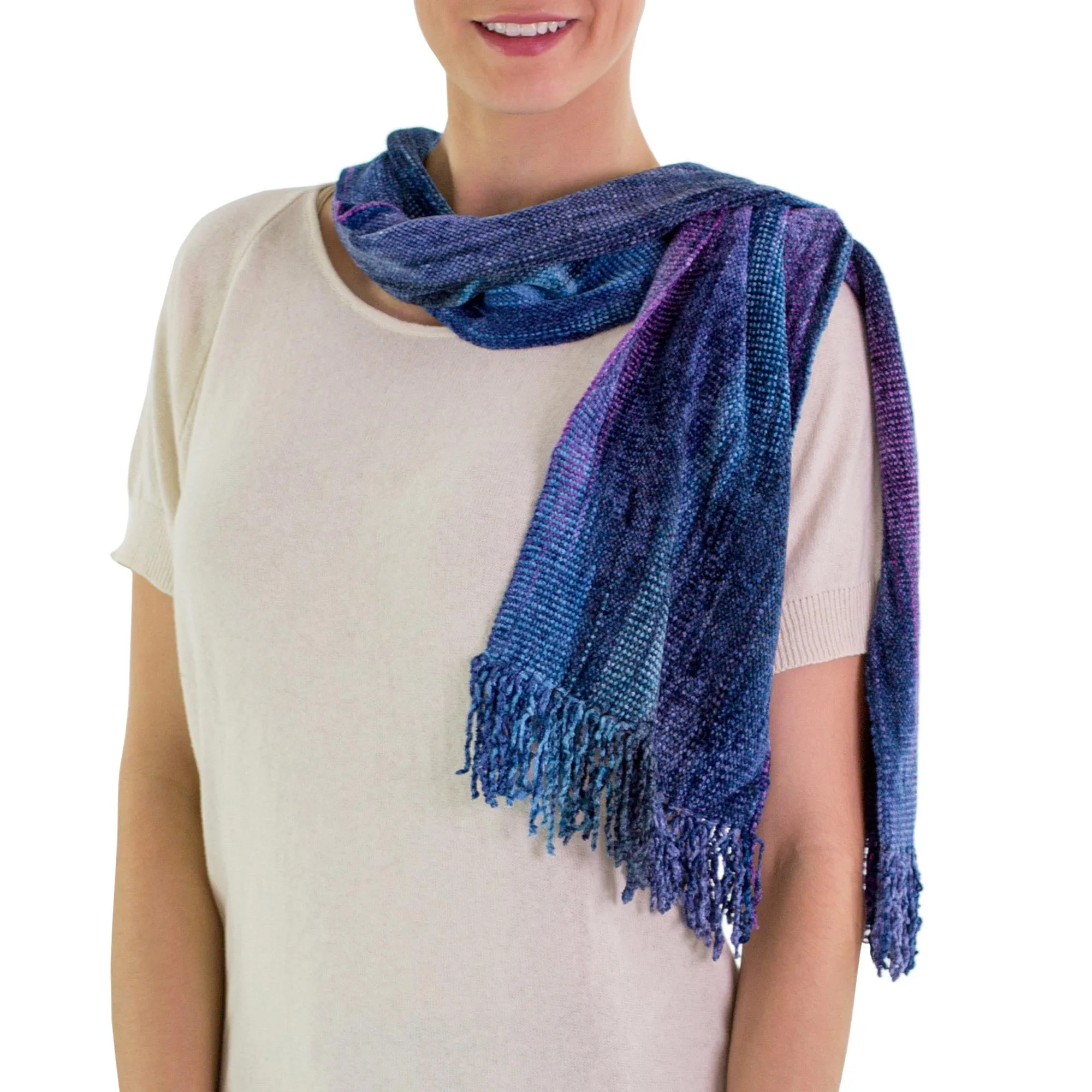 Sapphire Dreamer Blue Bamboo Scarf