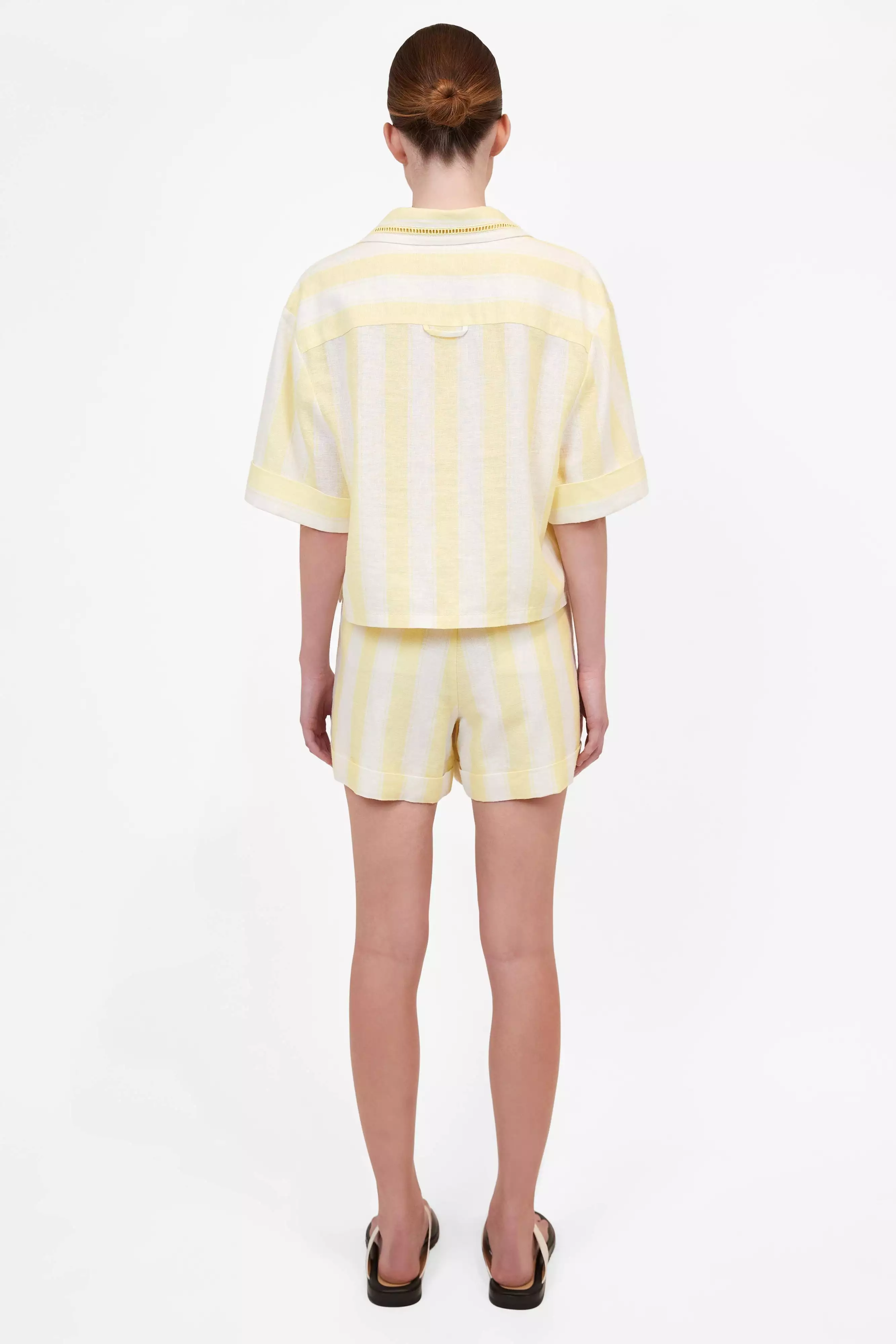 Simkhai - Keston Button Down Shirt - Lemon Stripe