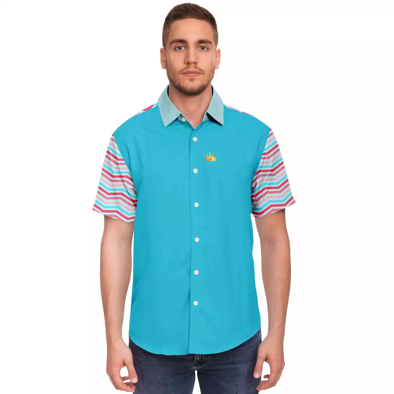 South Beach Short Sleeve Button Down Shirt