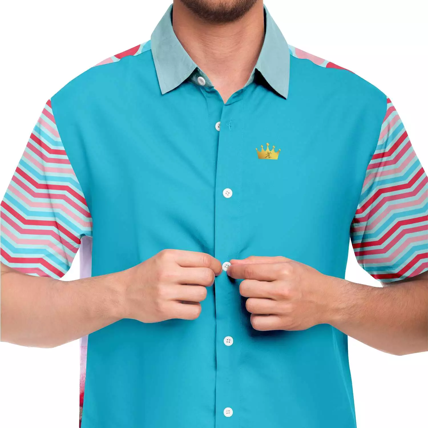 South Beach Short Sleeve Button Down Shirt