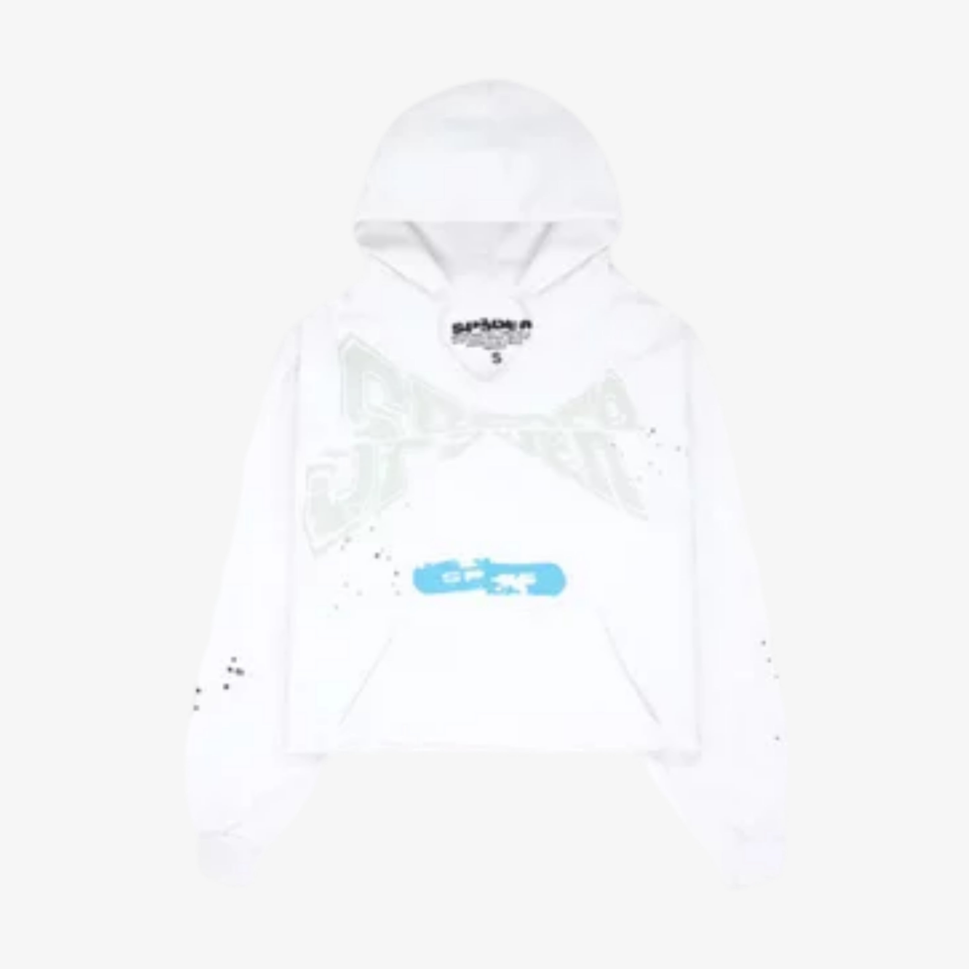 Sp5der 'Cropped' Pullover Hoodie Eggshell FW22