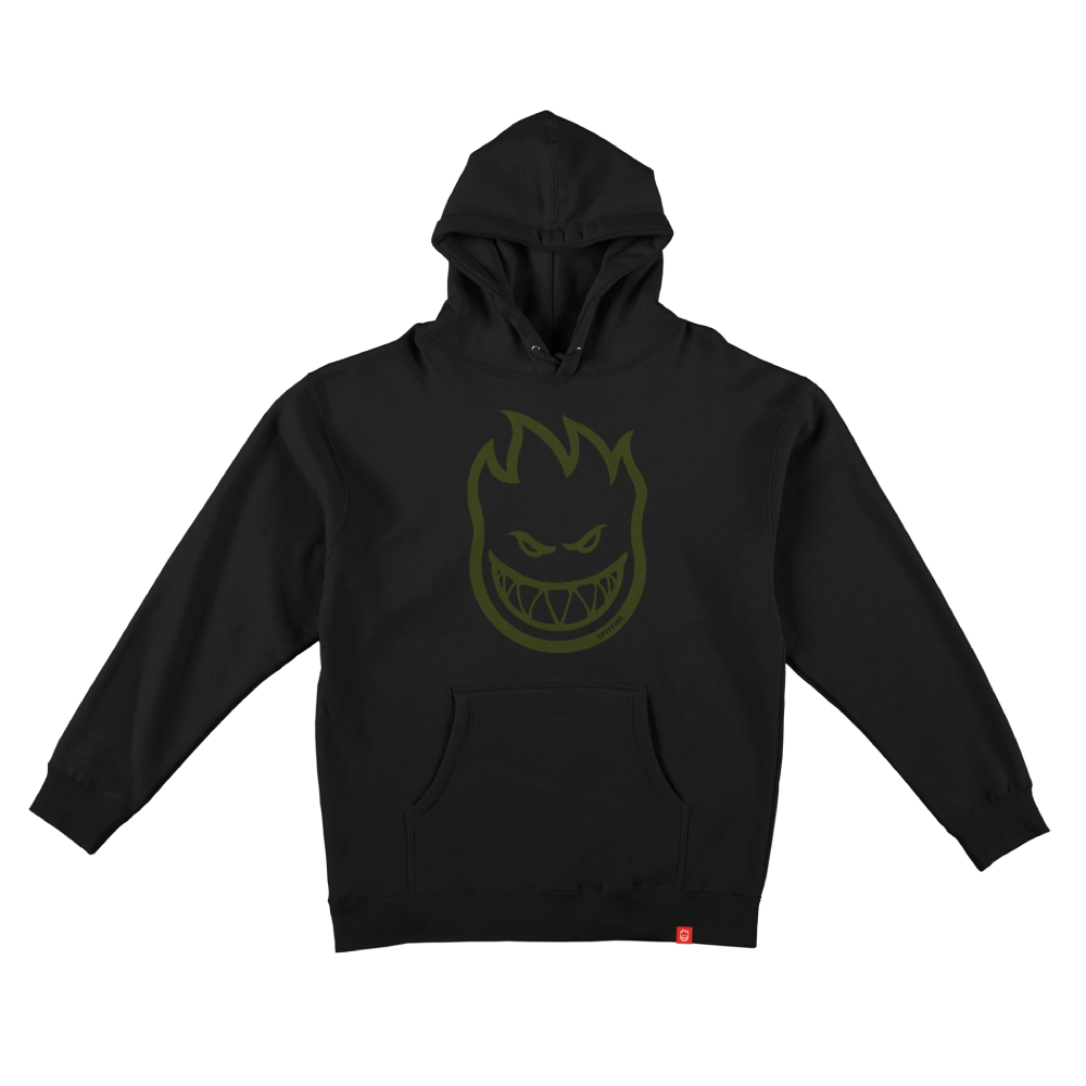 Spitfire Bighead Hoodie Black/Olive