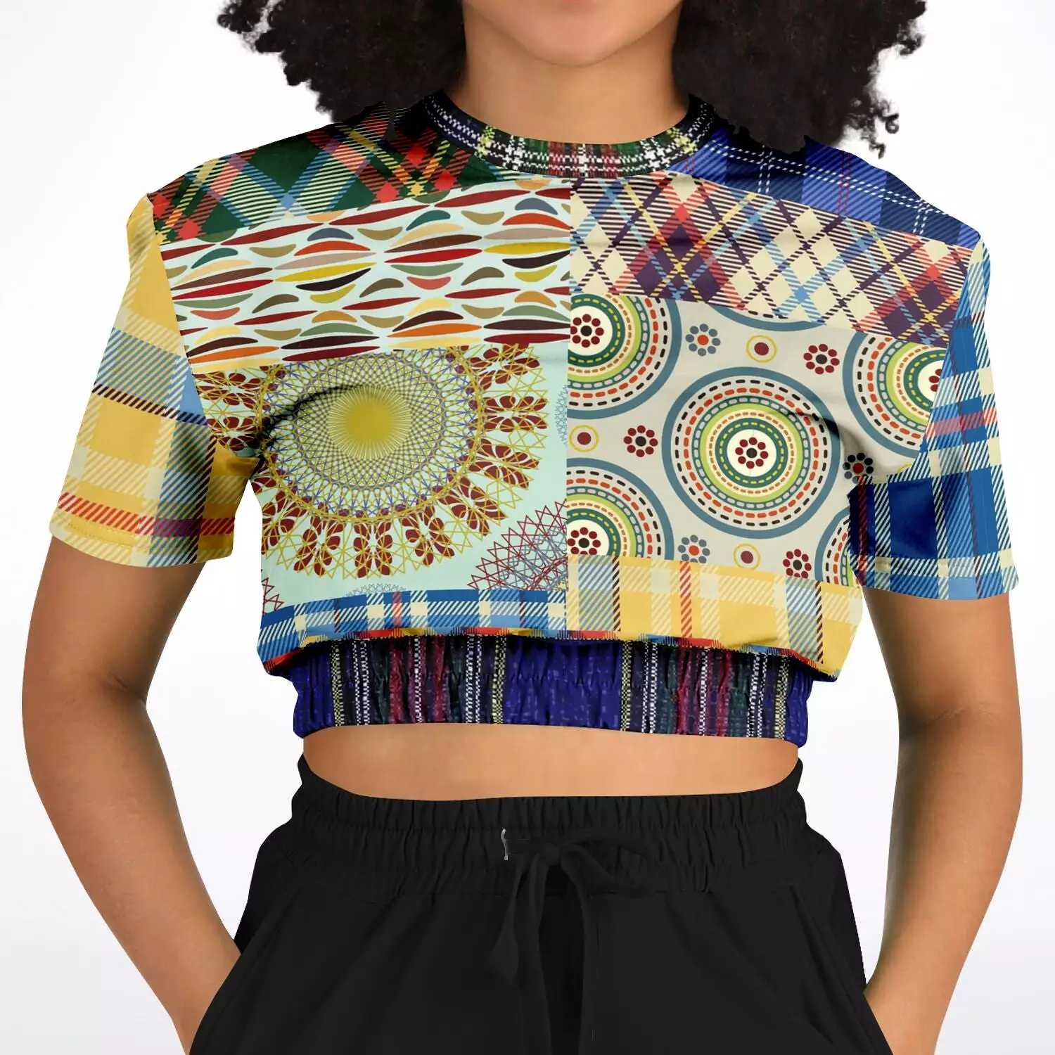 Sunny DeLite Short Sleeve Cropped Eco-Poly Sweater