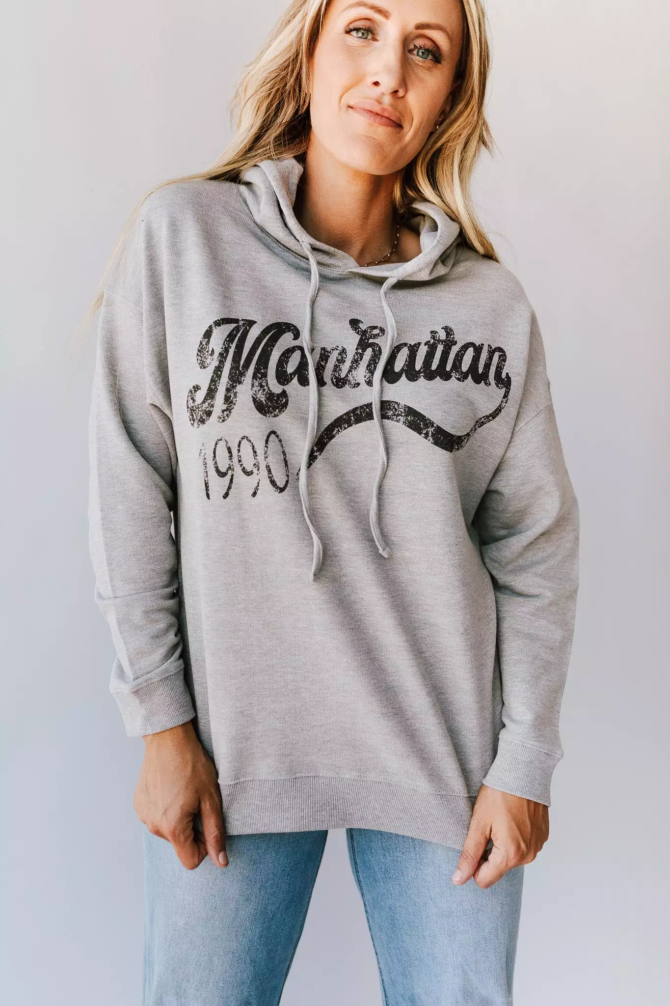 The Manhattan Hoodie in Heather Grey + Charcoal