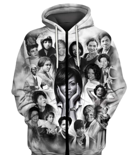 They Make Black History African American Raglan Zip Hoodie