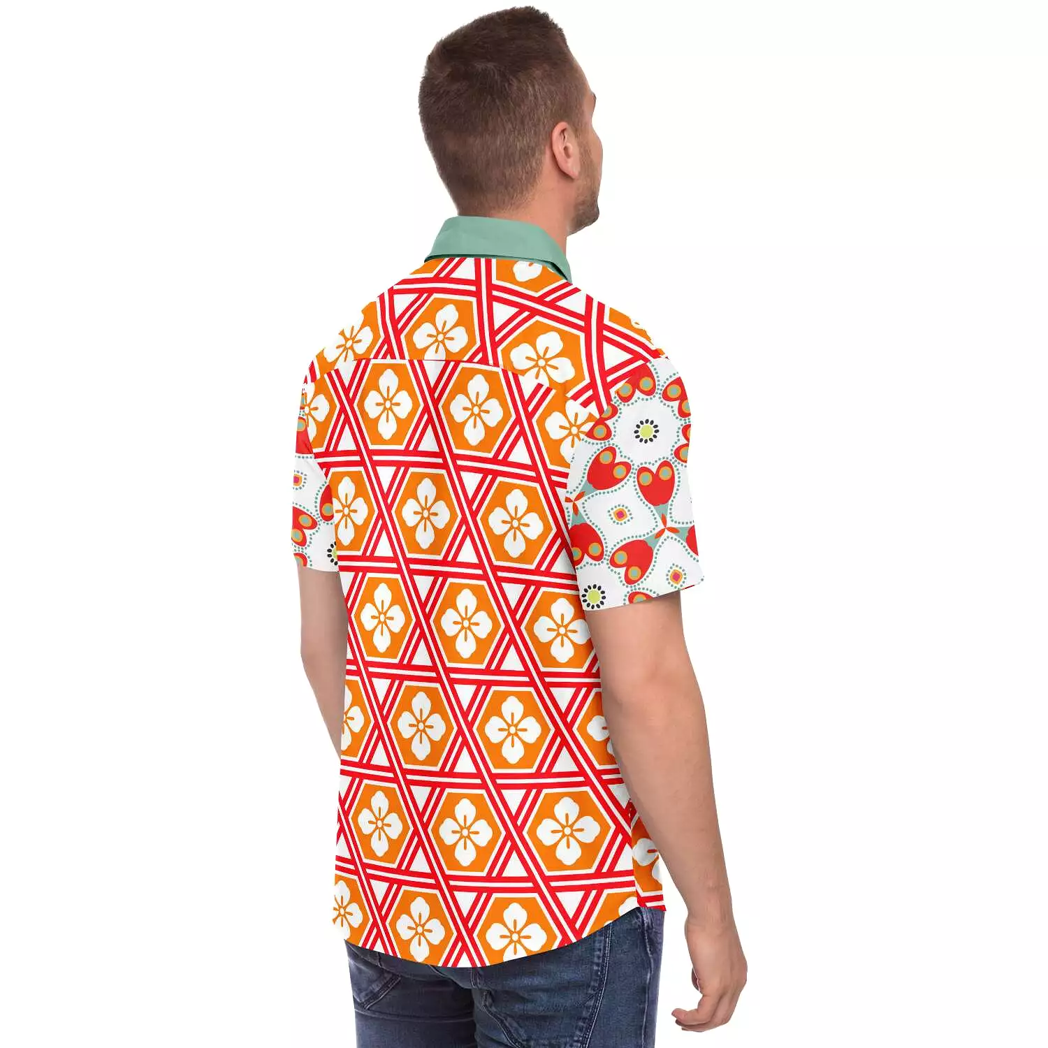 Tokyo Sunset Short Sleeve Button Down Shirt