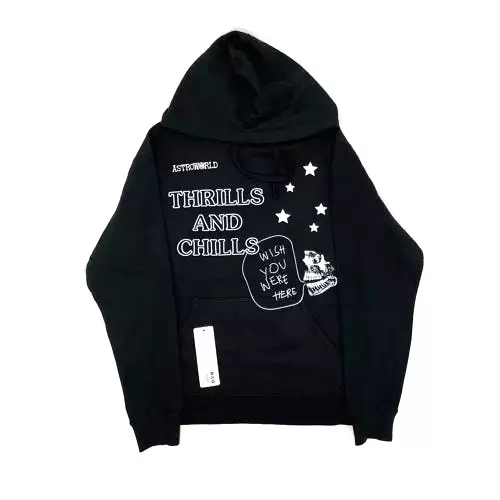 Travis Scott Astroworld Lollapalooza Thrills And Chills Black Hoodie