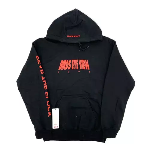 Travis Scott Bird's Eye View Fear the Flock Black Hoodie