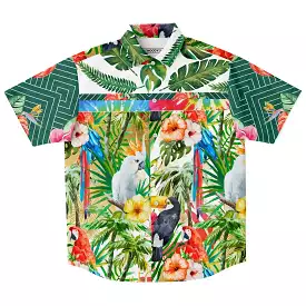 Tropical Reflection Short Sleeve Button Down Shirt