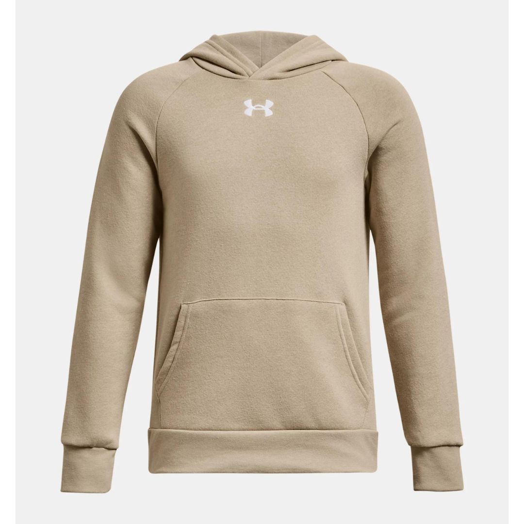 Under Armour Khaki/Khaki Light Heather/White Rival Fleece Hoodie