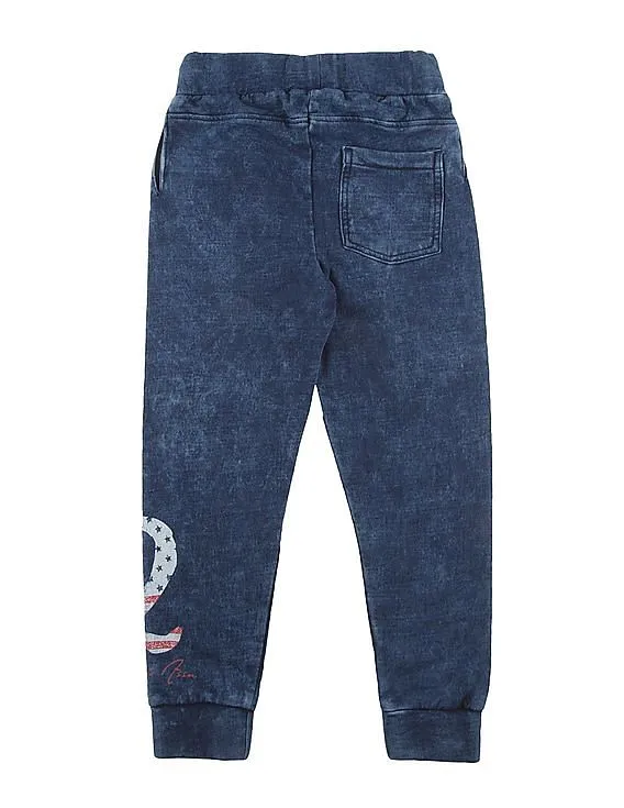 U.S. Polo Assn. Kids Boys Drawstring Waist Washed Joggers