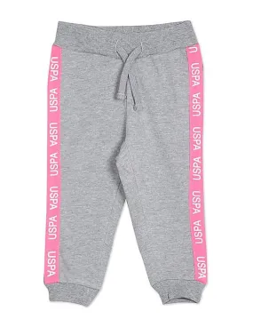 U.S. Polo Assn. Kids Drawstring Waist Heathered Joggers