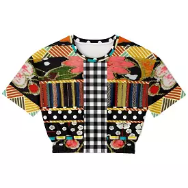 Versailles Short Sleeve Cropped Eco-Poly Sweater