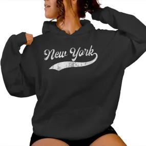 Vintage New York Distressed Ny Apparel Women Hoodie