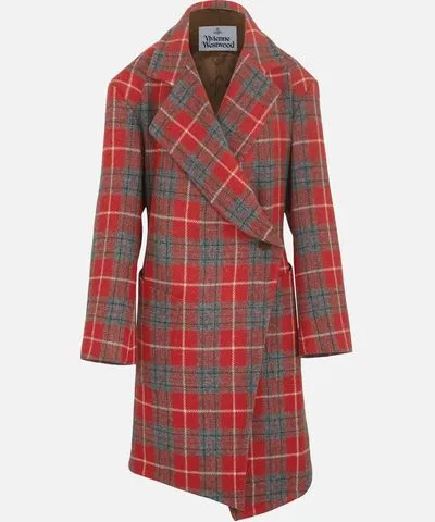 Vivienne Westwood S Checked Wool-Blend Coat