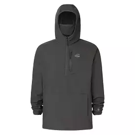 W3 Outbound Full Zip Hoodie: Mid weight Windproof Fishing Hoodie with Face Mask Half Zip