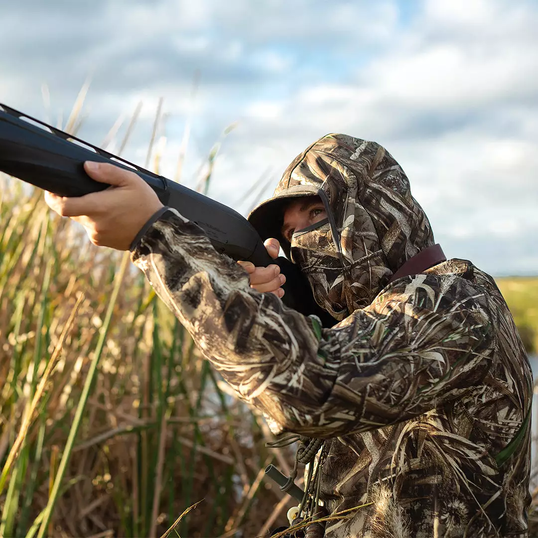 W3 Outbound Full Zip Hoodie: Water Resistant Hunting Hoodie with Face Mask