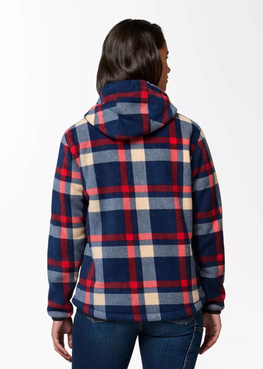 Womens check zip hoodie