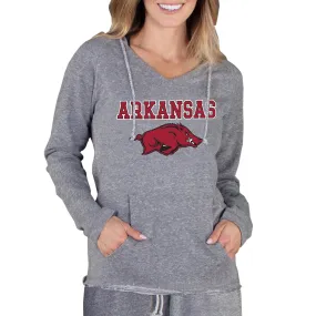 Women's Concepts Sport Gray Arkansas Razorbacks Mainstream Lightweight Terry Pullover Hoodie