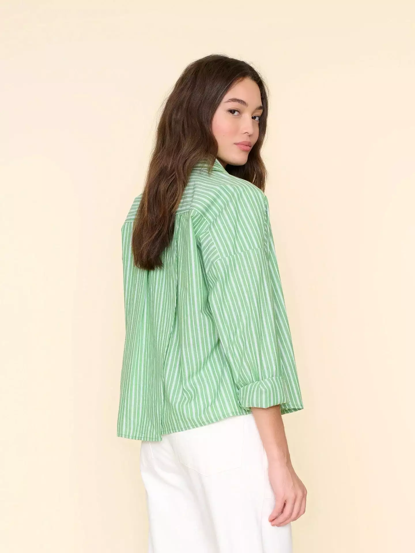 XIRENA Matcha Stripe Riley Shirt