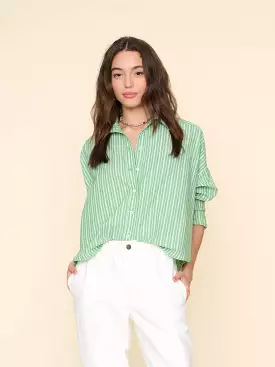 XIRENA Matcha Stripe Riley Shirt